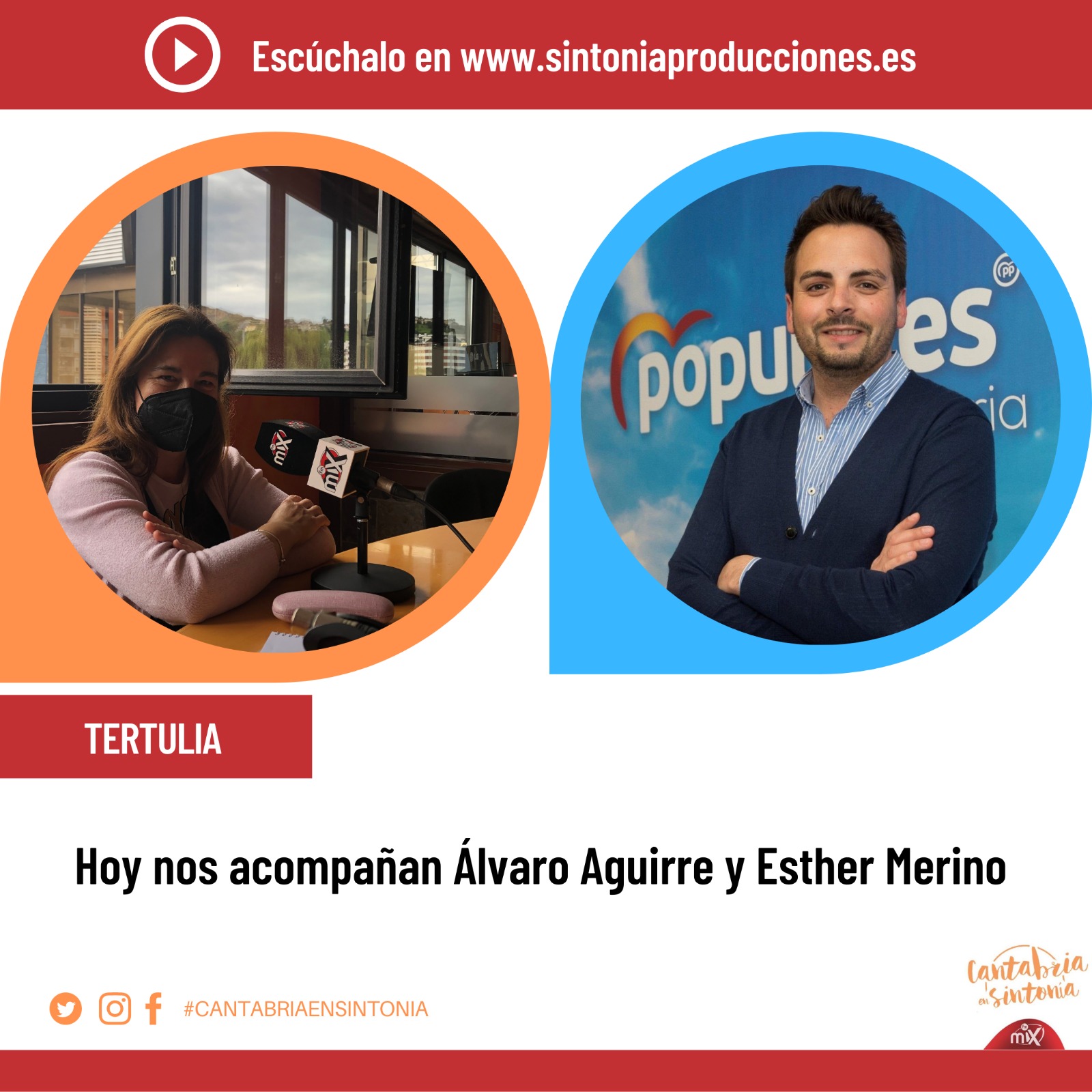 Debate con Esther Merino (Cs) y Álvaro Aguirre (PP)